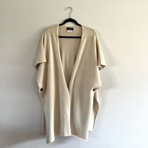 Eskandar Cream Cashmere Cardigan